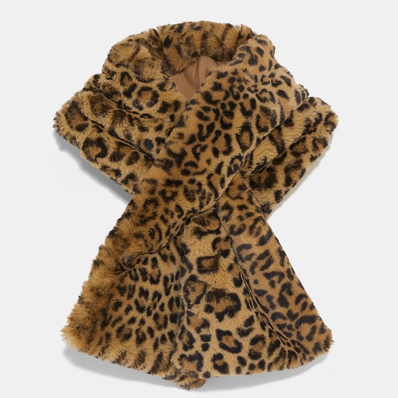 ZARA LIMITED EDITION LEOPARD FAUX FUR SCARF BRAND NEW WITH TAGS